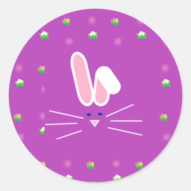 Ostern Runder Aufkleber (Vorderseite)