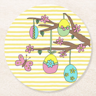 ostern runder pappuntersetzer