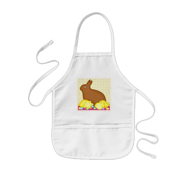 Ostern-Schokoladen-Häschen-Schürze Kinderschürze (Vorne)