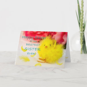 Ostern-SCHWESTER-Küken Feiertagskarte