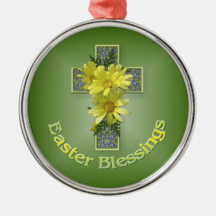 Ostern-Segen-Kreuz Silbernes Ornament