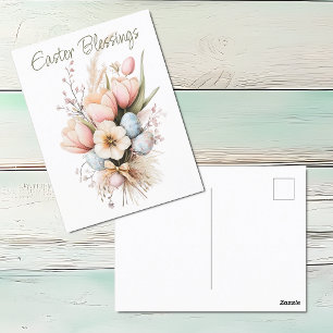 Ostern Segnungen Tulip Boquet Urlaub Postkarte
