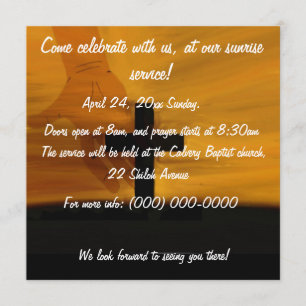 Ostern-Sonnenaufgangservice Einladung