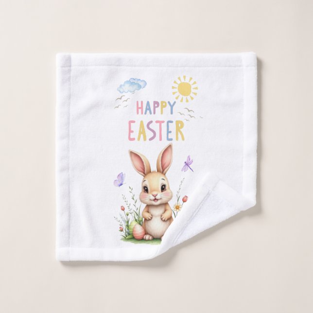 Ostern Sonniges Bad Handtuch Set (Waschlappen)