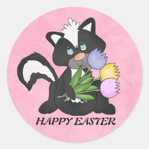 Ostern-Stinktier-Aufkleber Runder Aufkleber
