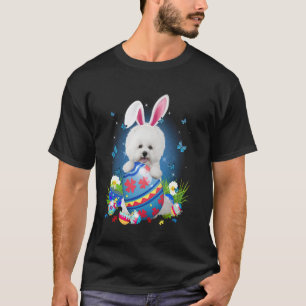 Ostern Süße Bichon Frise Hund Liebhaber Hase Eier T-Shirt