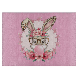 Ostern Süße Florale Hase Leopard Geschenk  Schneidebrett
