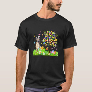 Ostern Süßer Hase Deutscher Schäferhund Eier Baum T-Shirt