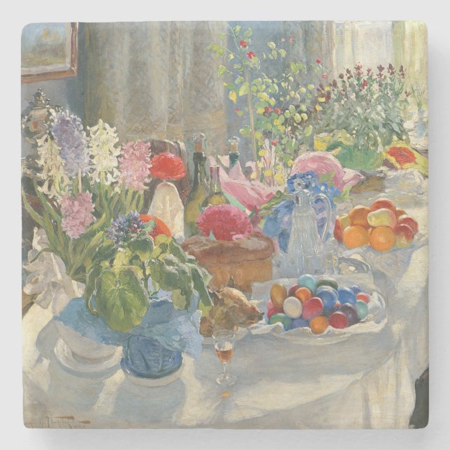 Ostern-Tabelle Steinuntersetzer (Vorderseite)