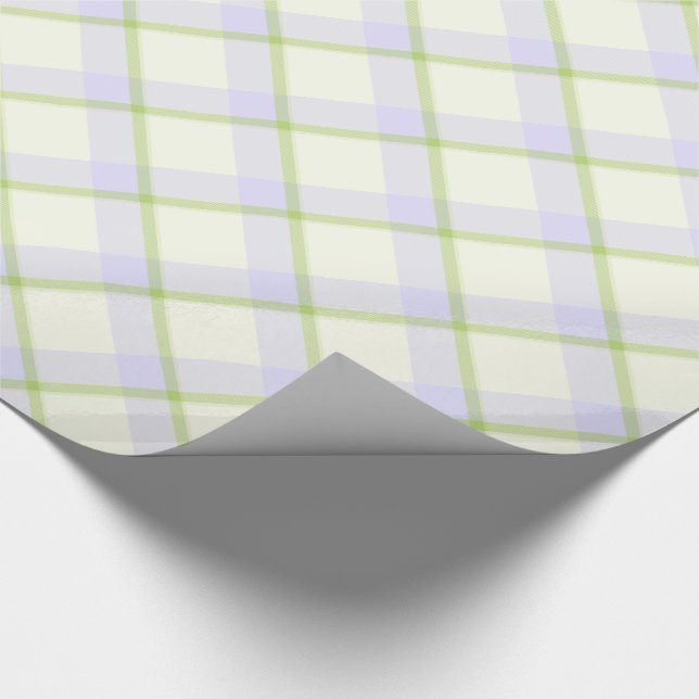 Ostern Tartan Elegant Geschenkpapier (Ecke)