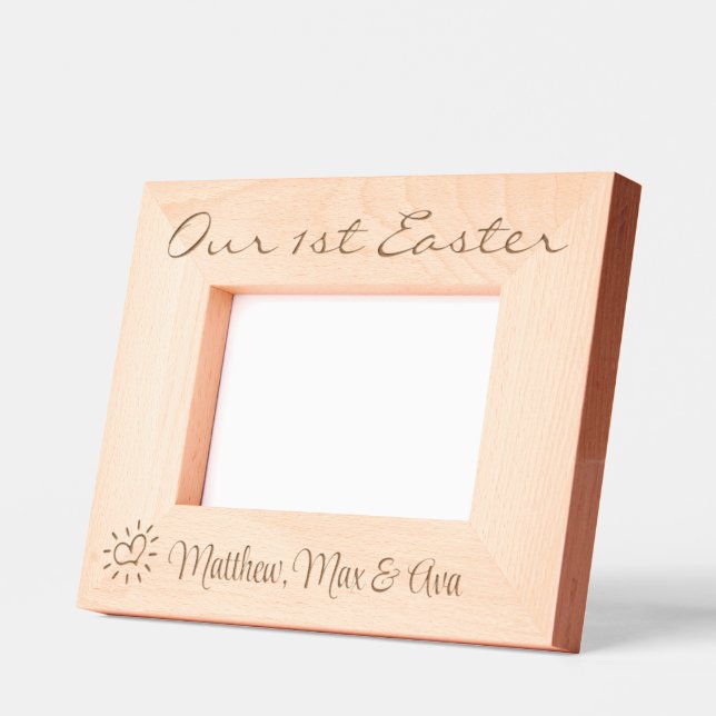 Ostern, Triplets, Zwillinge, Namen, Foto, 6x4", Geätzte Rahmen (Links)