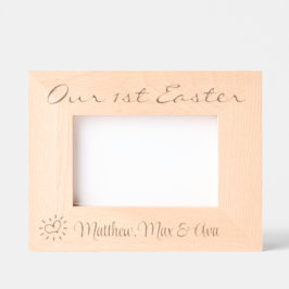 Ostern, Triplets, Zwillinge, Namen, Foto, 6x4", Geätzte Rahmen