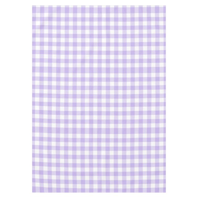 Ostern und Frühjahr Land Lavender Gingham Muster Tischdecke (Vorderseite)