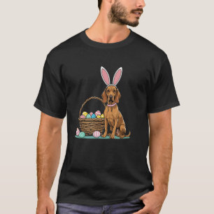 Ostern, ungarischer Vizsla-Hund, mit Osterhasen T-Shirt