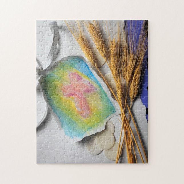Ostern-Wasser-Farbchristliche Querskizze Puzzle (Vertikal)