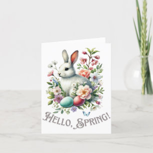 Ostern Wasserfarben Bunny & Eggs Feiertagskarte