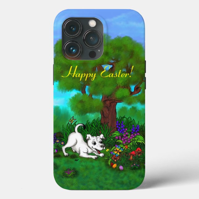 Ostern - Welpe Capo and Butterfly Case-Mate iPhone Hülle (Rückseite)