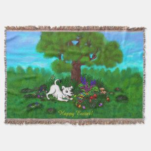 Ostern - Welpe Capo and Butterfly Decke