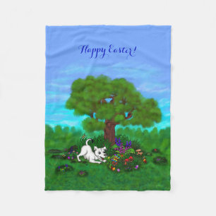 Ostern - Welpe Capo and Butterfly Fleecedecke