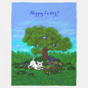 Ostern - Welpe Capo and Butterfly Fleecedecke