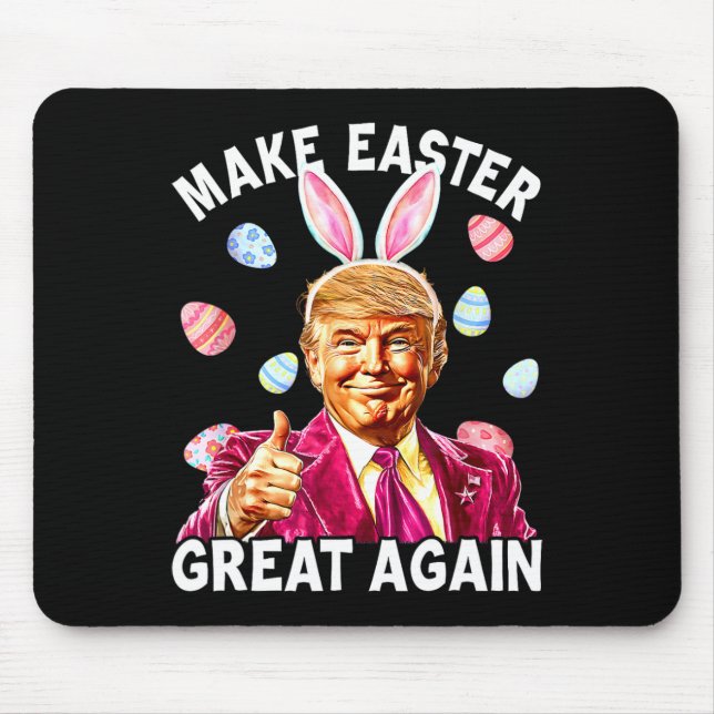 Ostern wieder groß machen Hase Frühling Jagd Eier  Mousepad (Vorne)