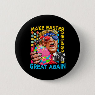 Ostern wieder groß machen Trump Hase Flagge Button