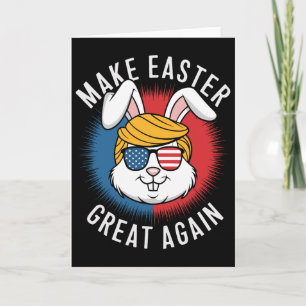 Ostern wieder großartig machen, Eier suchen, Hase, Karte