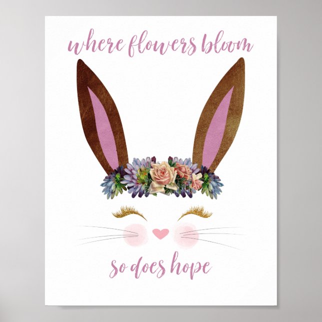 Ostern, wo Blume blühen, so hofft Poster (Vorne)