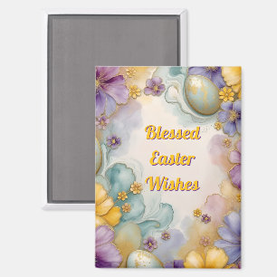 ~ OSTERN WÜNSCHE ~ Eier Blumen ~ Magnet