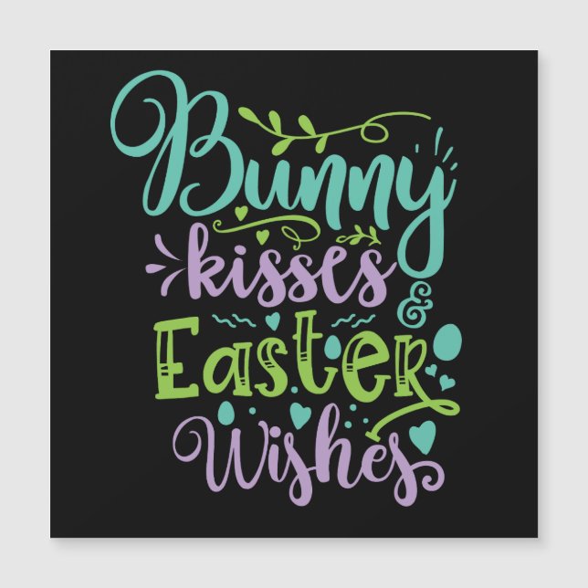 Ostern wünscht Küsse Magnetkarte (Vorderseite)