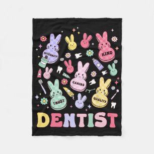 Ostern Zahnarzt Retro RDH Dentalhygienikerin Squad Fleecedecke