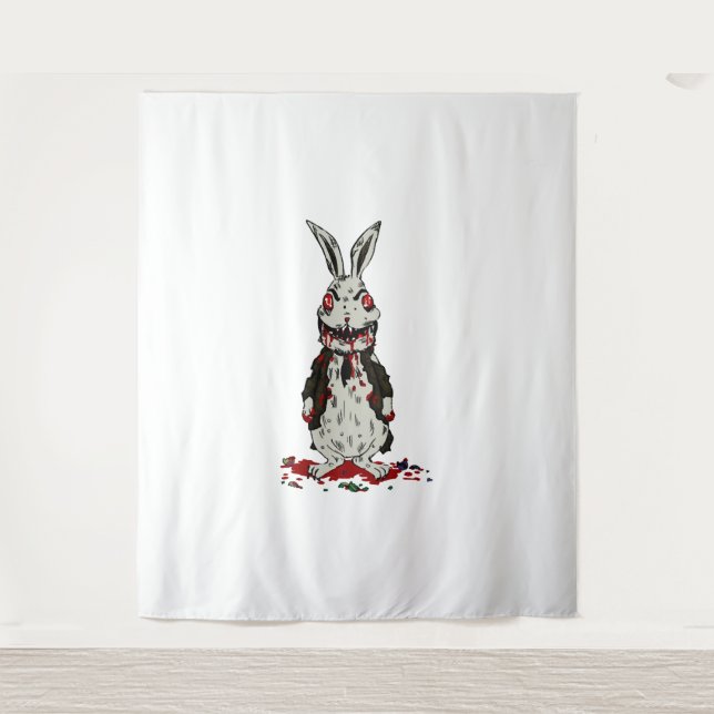 Ostern Zombie Rabbit Halloween Bunny Wandteppich (Vorderseite)