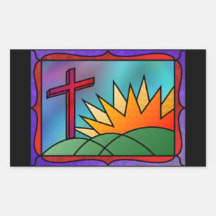 Osternachtskleber Rechteckiger Aufkleber