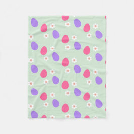 Osternahtloses Muster. Farbige Eier und Blume Fleecedecke