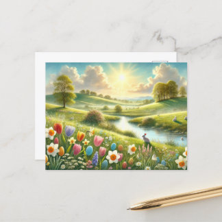 Osternatur & Frühling Postkarte