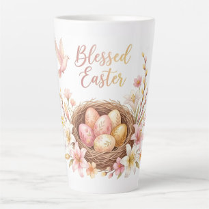 Osternest mit Eiern Milchtasse