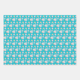 OsterNiedliche WasserfarbenIllustration Geschenkpapier Set