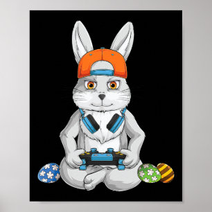 Osterntag Bunny Egg Funny Boys Girls Kinder Gamer  Poster