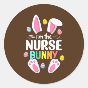 Osternurse Bunny Oars Nursing Ostereier Runder Aufkleber