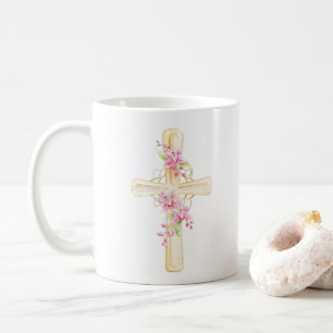 Osterorchidkreuz hat er Matthew 28:6 aufgezogen Kaffeetasse