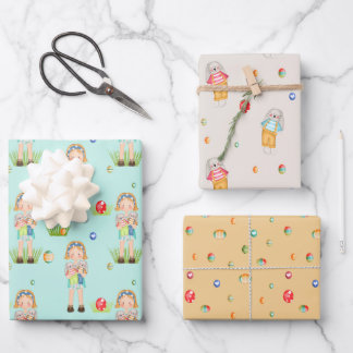 Osterpackpapier Geschenkpapier Set