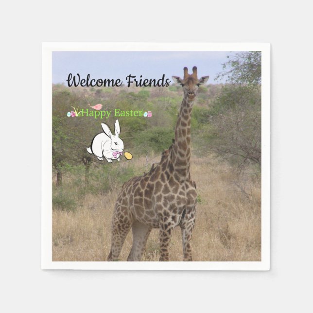 Osterpapier Napkins Giraffe Serviette (Vorderseite)