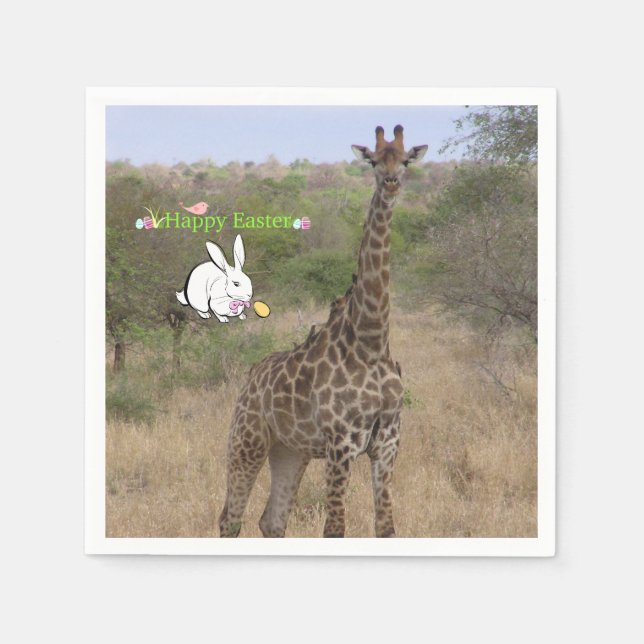 Osterpapier Napkins Giraffe Serviette (Vorderseite)