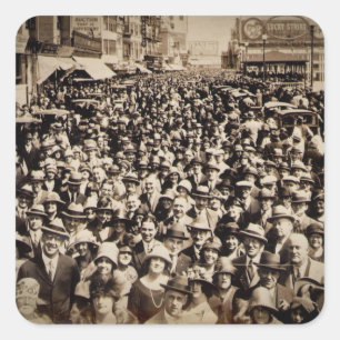 Osterparade Atlantic City New Jersey Boardwalk Quadratischer Aufkleber