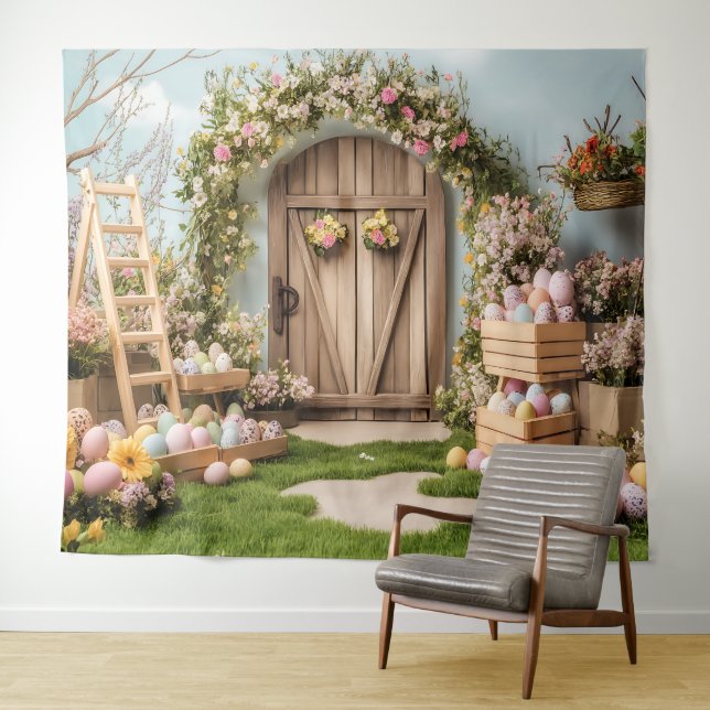 Osterparty-Hintergrund Foto-Wandkunst-Banner Wandteppich (Beispiel (Horizontal))