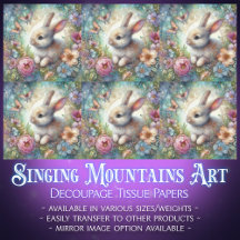 Osterpastel Butterfisch Bunny Decoupage