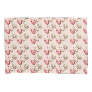 Osterpastel Pink Beige Eier Muster Kissenbezug