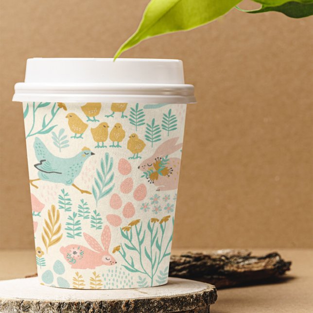 Osterpastellfarben Symbole nahtlos Muster Pappbecher (Von Creator hochgeladen)