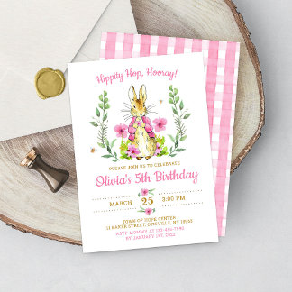 OsterPeter Rabbit Bunny Girl Einladung zum Geburts