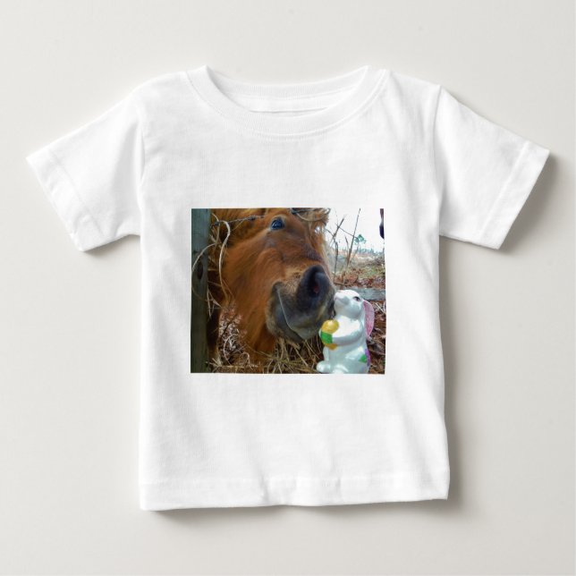 Osterpferd Baby T-shirt (Vorderseite)